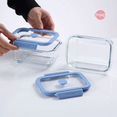 Bộ 6 Hộp Thủy Tinh Chân Không Neoflam Vacu Seal