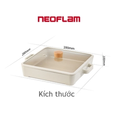 Nồi lẩu vuông Fika Neoflam Hàn Quốc 28cm