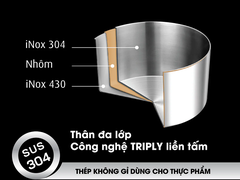Bộ Nồi Chảo Inox Cán Rời 9 Món – Đa dụng, bền bỉ, tiết kiệm không gian