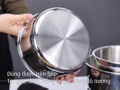 Bộ Nồi Chảo Inox Cán Rời 9 Món – Đa dụng, bền bỉ, tiết kiệm không gian