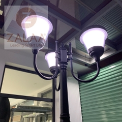 Cột đèn sân vườn công viên hiện đại sử dụng điện năng lượng mặt trời 3x20w mã sản phẩm ZGGD-4105-3
