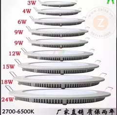 Đèn Âm Trần siêu mỏng tròn 3W, 6W, 9W, 12W, 18W, 24W