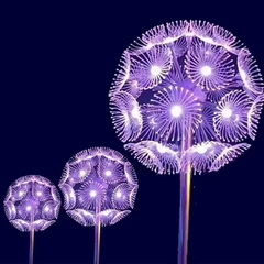 Đèn LED Dandelion Bông Hoa Bồ Công Anh D1.2m, Ánh sáng đổi màu RGB, Giải pháp chiếu sáng cảnh quan kiểu mới