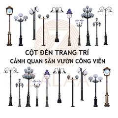 Cột Đèn Cao Chiếu Sáng Cảnh Quan Sân Vườn Công Viên ZALAA - Kiểu Dáng Mới Nhất