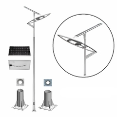 Cột Đèn Đường Năng Lượng Mặt Trời ZCD-CD06 Cần Đèn Đơn 1 tấm Pin Solar Panel