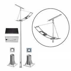 Cột Đèn Đường Năng Lượng Mặt Trời kiểu dáng Cần Đèn Cánh Buồm Đơn 1 tấm Pin