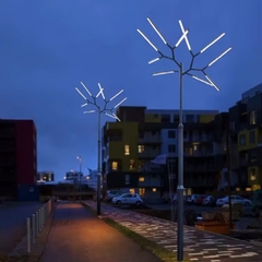 Cột Giật Cấp và Đầu đèn LED kiểu Cành cây đẹp lạ  ZCV ZALAA Tree Lights chiếu sáng dự án Vườn Án Sáng ngoài trời
