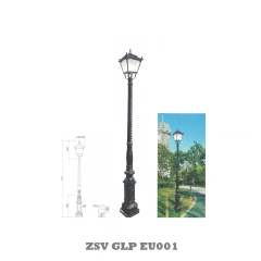 Cột Đèn Sân Vườn Tân Cổ Điển Kiểu Dáng Châu Âu 1 Bóng | ZSV-GLP EU001 - Garden Light Pole Style European Neo Classical
