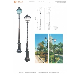 Cột Đèn Sân Vườn Tân Cổ Điển Kiểu Dáng Châu Âu 1 Bóng | ZSV-GLP EU001B - Garden Light Pole Style European Neo Classical