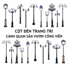 Cột Đèn Cao Chiếu Sáng Cảnh Quan Sân Vườn Công Viên ZALAA - Kiểu Dáng Mới Nhất