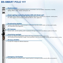 Cột Thông Minh ZBS-Smart Pole 01F ZALAA OEM/ODM cho Smart Community, Park, Square