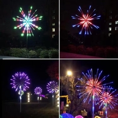 Đầu đèn trang trí kiểu Pháo Hoa đổi màu RGB  LED 500W 36 đầu ống H2000 D3000 | cho Cột cao từ 4met