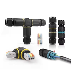 Đầu Nối Điện Cút Điện 2 Đầu E-Weichat M20-3P Chia 2 3 4 PIN Chống nước, Ngoài trời IP68 - Linh kiện đèn led Zalaa