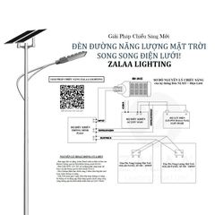 Đèn Đường Năng Lượng Mặt Trời Kết Hợp Điện Lưới Mã SP ZPC80S công suất 80W ZALAA