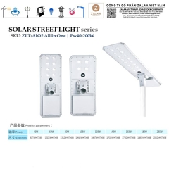 Đèn Đường Solar Street Light ZLT-AIO All in One OEM/ODM Theo Yêu Cầu