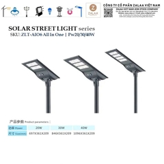 Đèn Đường Solar Street Light ZLT-AIO All in One OEM/ODM Theo Yêu Cầu