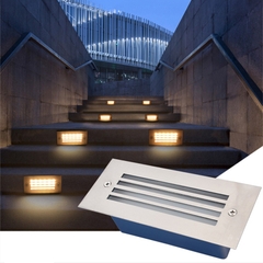 Đèn LED Âm Cầu Thang Mặt Nhôm Chữ Nhật - Dẫn Đường Đi Nội Thất