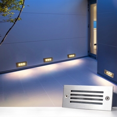 Đèn LED Âm Cầu Thang Mặt Nhôm Chữ Nhật - Dẫn Đường Đi Nội Thất