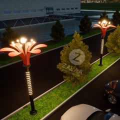 Cột Đèn Đường LED Kiểu Cây Hoa Đẹp Lạ cho Dự án Chiếu sáng đường phố kiểu mới