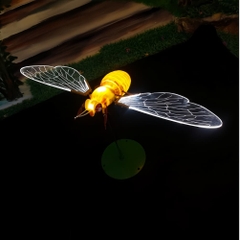 Đèn LED Hình Ong Vàng Năng Động Mới Trang Trí Sân Vườn ZALAA với 2 Size