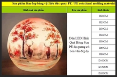 Đèn LED Hình Quả Bóng Sơn PE ánh sáng dạ quang có hoa văn đẹp lạ trang trí sân vườn Zalaa ZMP-Ball-Lights