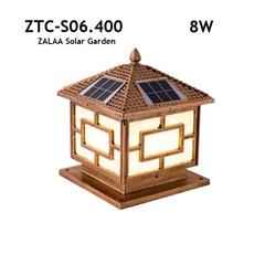 Đèn LED Trụ Cổng Tường Rào Ngoài Trời Kiểu Dáng Cổ Điển Solar Garden Lighting