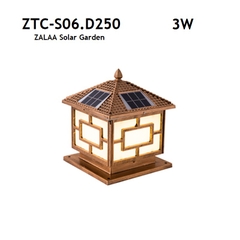 Đèn LED Trụ Cổng Tường Rào Ngoài Trời Kiểu Dáng Cổ Điển Solar Garden Lighting
