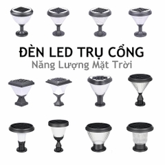 Đèn LED Trụ Cột Trang Trí Hàng Rào, Đầu Cột, Cổng Tường Rào Ngoài Trời Sử Dụng Năng Lượng Mặt Trời Chiếu Sáng