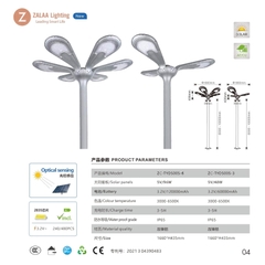 Đèn Năng Lượng Mặt Trời Solar Garden ZG-TYD5005 ZALAA Cho cột cao 6-10m Chiếu sáng đường phố