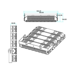 Đèn Pha LED 1000W OEM Philips - Module Chip 3030 5*200W | Mã sản phẩm  ZFLIM-1000GG