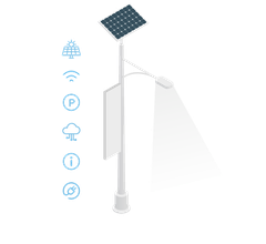 Cột Đèn Đường Cao Áp Kiểu Mới Hiện Đại Cho Smart City