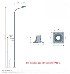 Cột Đèn Cao Áp mã số ZCD-TP-06D ZALAA
