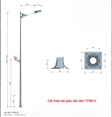 Cột Đèn Cao Áp mã số ZCD-TP-08D