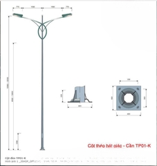 Cột Đèn Cao Áp mã số ZCD-TP-01K ZALAA
