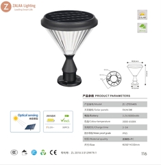 Đèn LED Trụ Cột Trang Trí Hàng Rào, Đầu Cột, Cổng Tường Rào Ngoài Trời Sử Dụng Năng Lượng Mặt Trời Chiếu Sáng