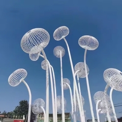 Trụ Cột Đèn LED Kiểu dáng Chùm Hoa Bồ Công Anh Tròn phát sáng đổi màu cho phố đi bộ