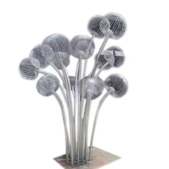 Trụ Cột Đèn LED Kiểu dáng Chùm Hoa Bồ Công Anh Tròn phát sáng đổi màu cho phố đi bộ