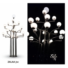 Trụ Đèn Nghệ Thuật 19 Bóng Cầu PE, PMMA, D200, D300, D400 LED Bulb E27 | ZCV-ART006 ZALAA