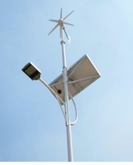 Đèn đường led 100w sử dụng năng lượng gió kết hợp năng lượng mặt trời và điện lưới AC 220V
