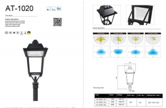 Đèn chiếu sáng công viên hiện đại, khu nghỉ dưỡng, khách sạn 40w, 50w, 60w