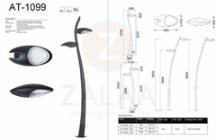 Cột đèn trang trí sân vườn công viên hiện đại mã số ZAT-1099
