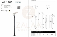 Cột đèn trang trí sân vườn công viên hiện đại mã số ZAT-1131