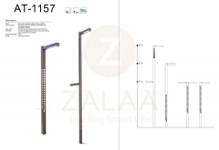 Cột đèn trang trí sân vườn công viên hiện đại mã số ZAT-1157