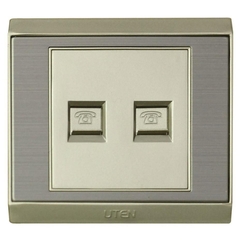 Ổ cắm đôi điện thoại uten uw86 UW2TEL