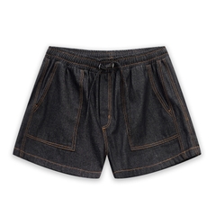 RICHNESS SELVEDGE RAW DENIM SHORT (BLACK)