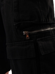 RICHNESS BLACK JORTS DENIM