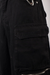 RICHNESS BLACK JORTS DENIM