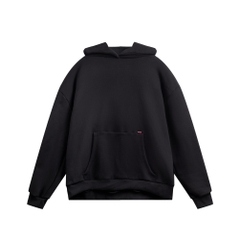 RICHNESS ESSENTIAL HOODIE BOXY + 3 PIN ICONIC ( BLACK )