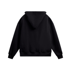 RICHNESS ESSENTIAL HOODIE BOXY + 3 PIN ICONIC ( BLACK )