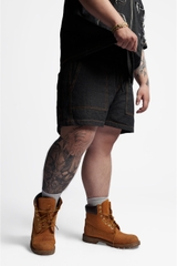 RICHNESS SELVEDGE RAW DENIM SHORT (BLACK)